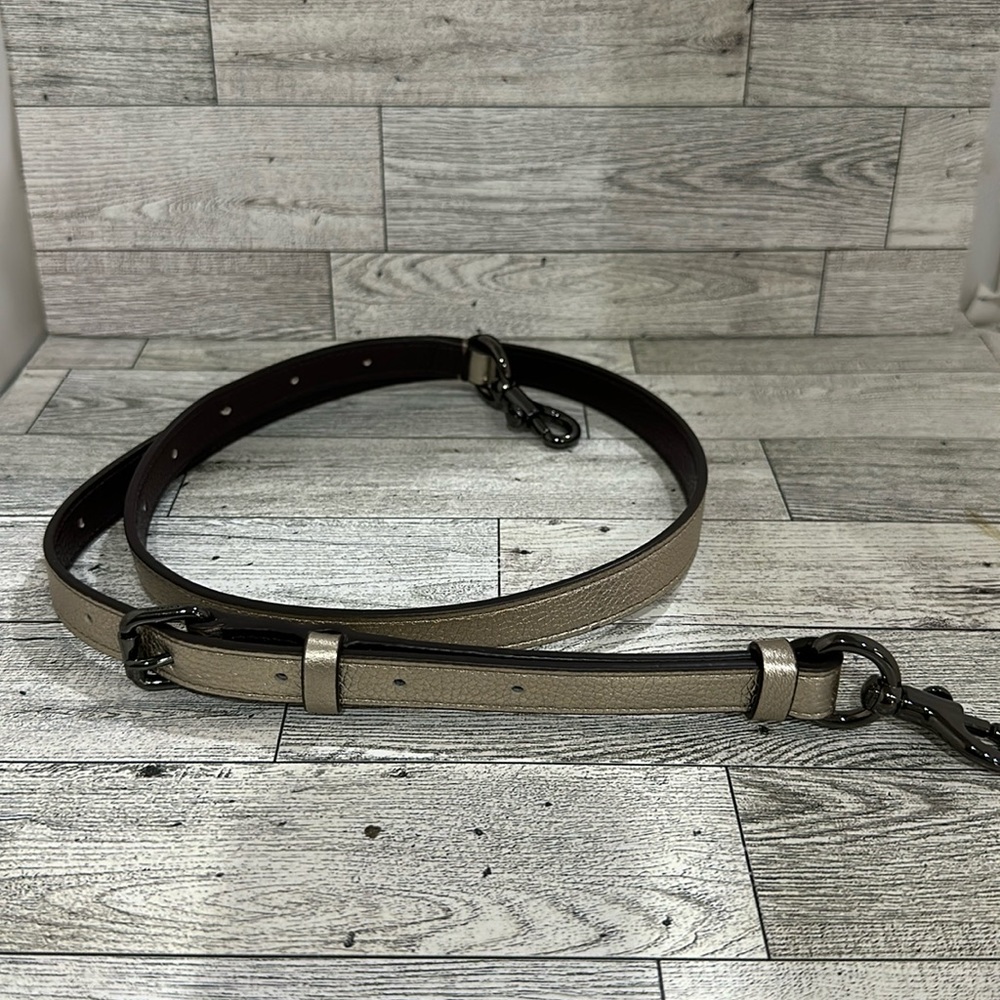 Coach gold brown leather purse replacement strap